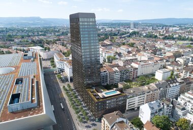 Claraturm, Basel | © Visualisierung by Tend
